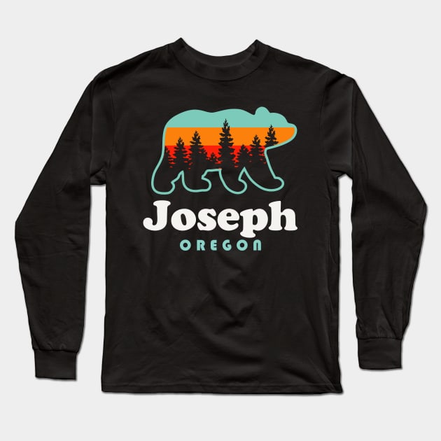 Joseph Oregon Vacation Trip Bear Long Sleeve T-Shirt by PodDesignShop